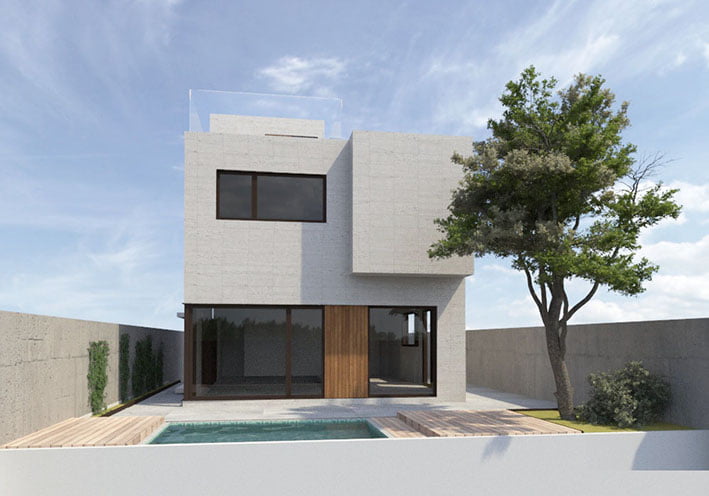 Casa modular de diseño personalizado en exclusivo barrio de Madrid