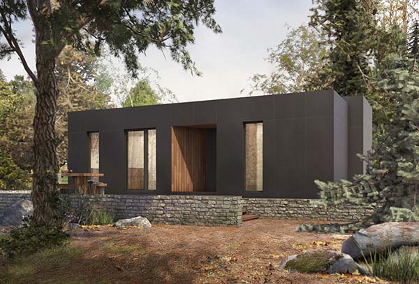 DUNAexterior bosqueWEB Casa prefabricada Duo. Atlántida Homes