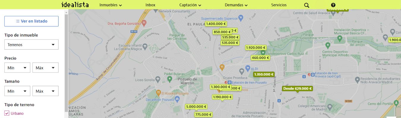 precio terreno para construir casa Madrid